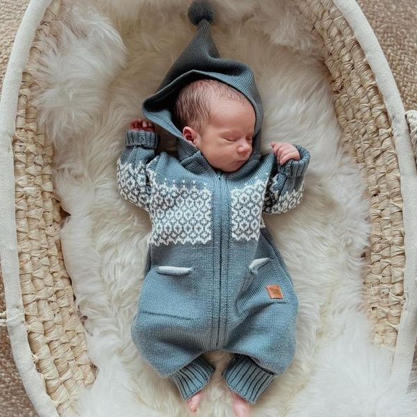 Hovedbilde Ulldress Moles I merinoull. gråblå