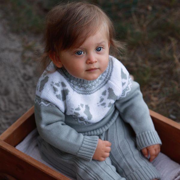 Hovedbilde Grå ullsett med genser Dorset og bukse Cotswold